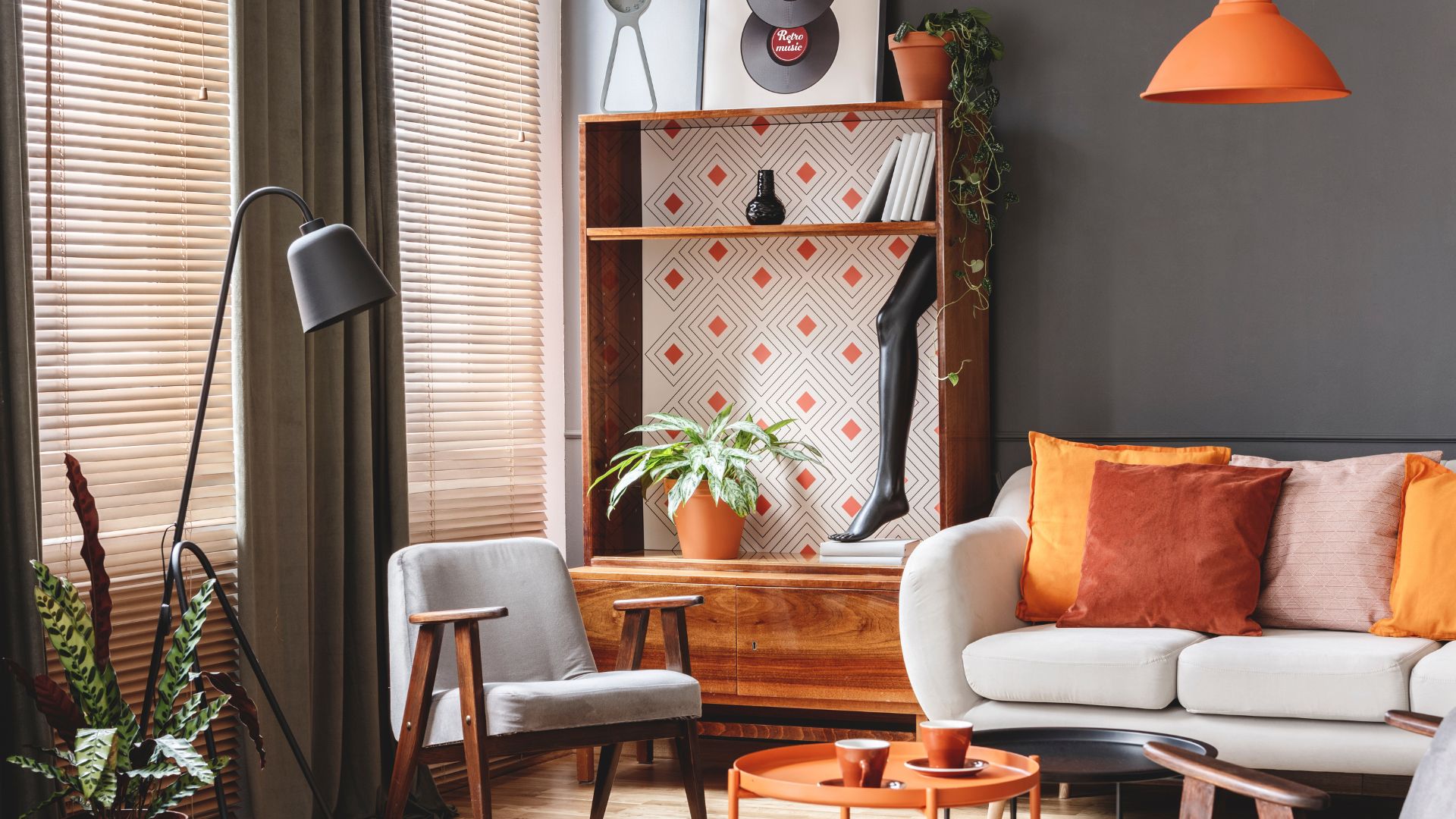 colorful retro living room