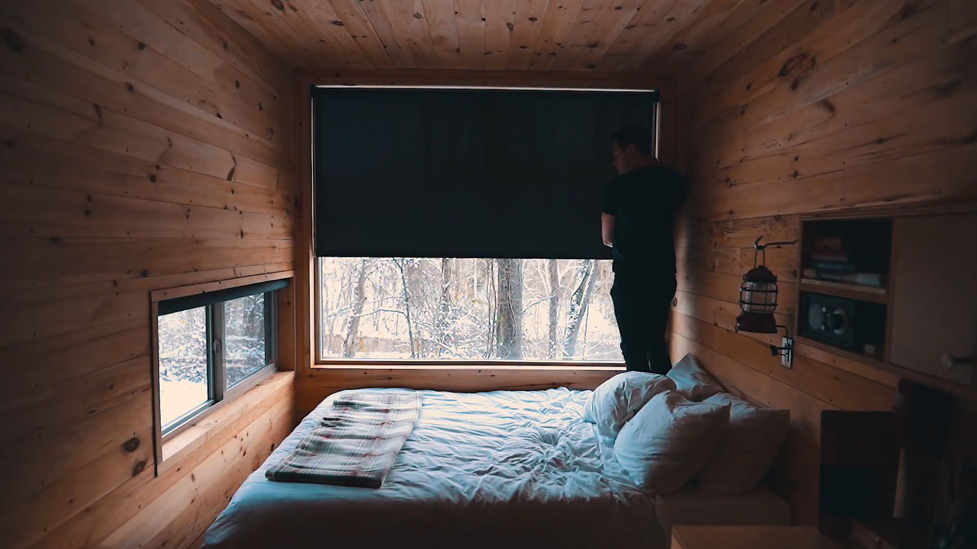 blinds on the huge window