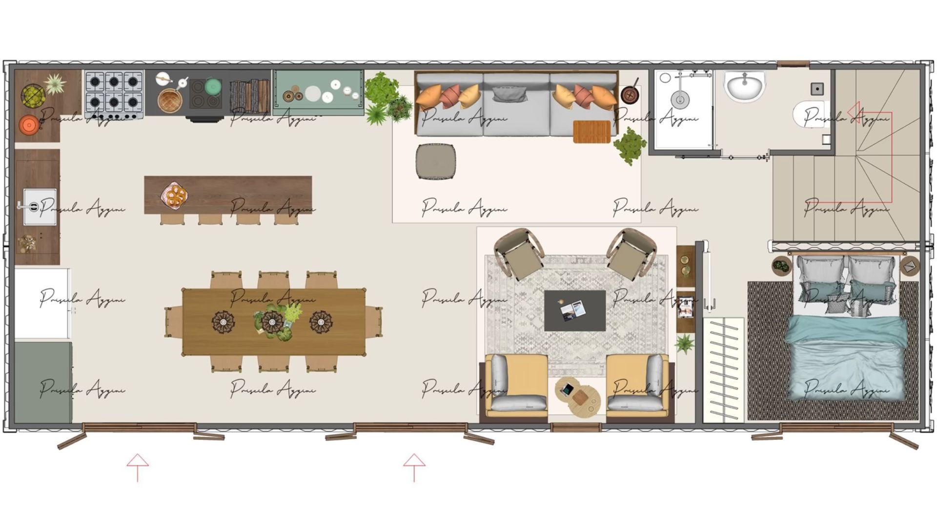 layout of containe rhouse