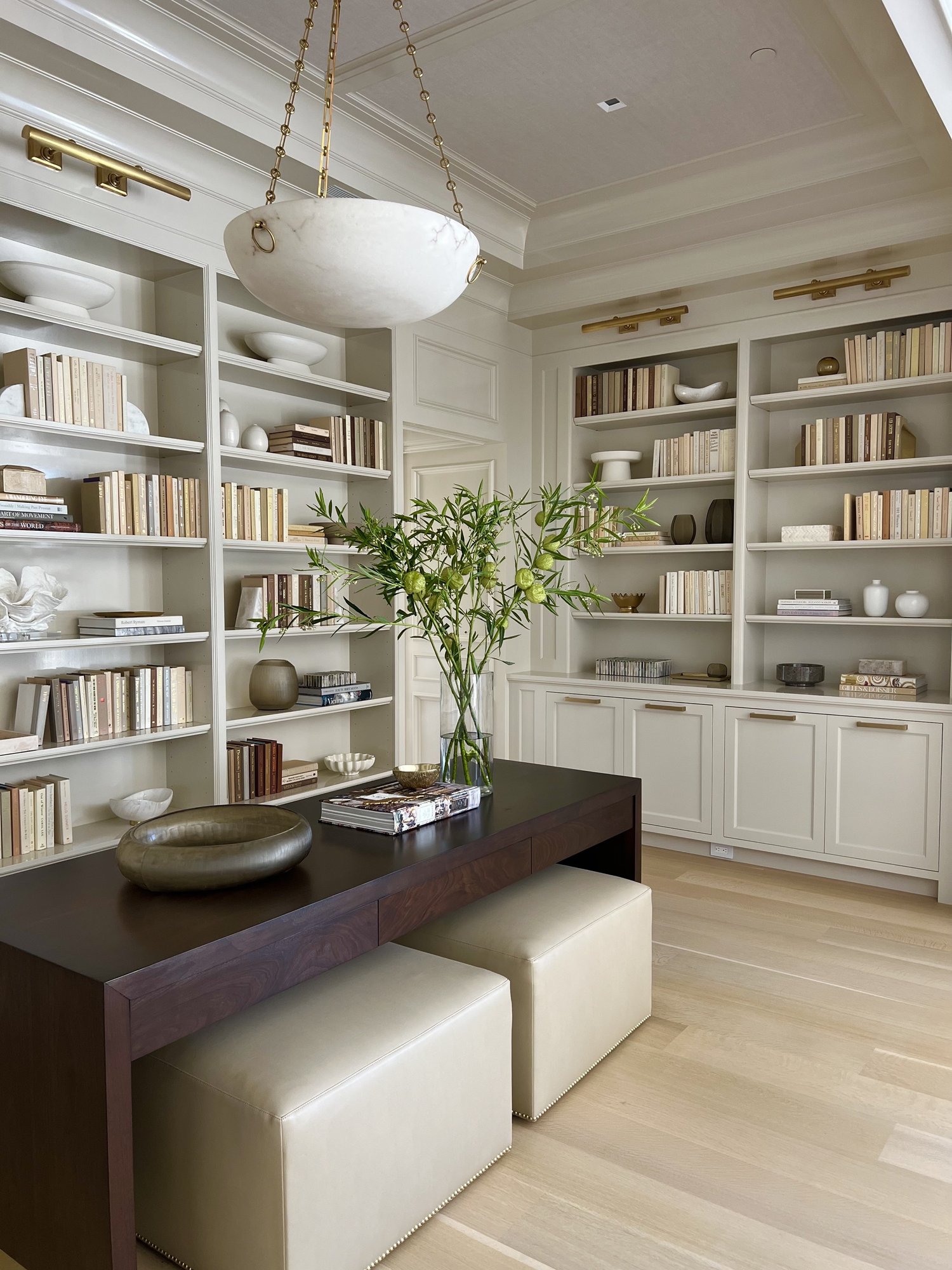 floor to ceiling bookshelves