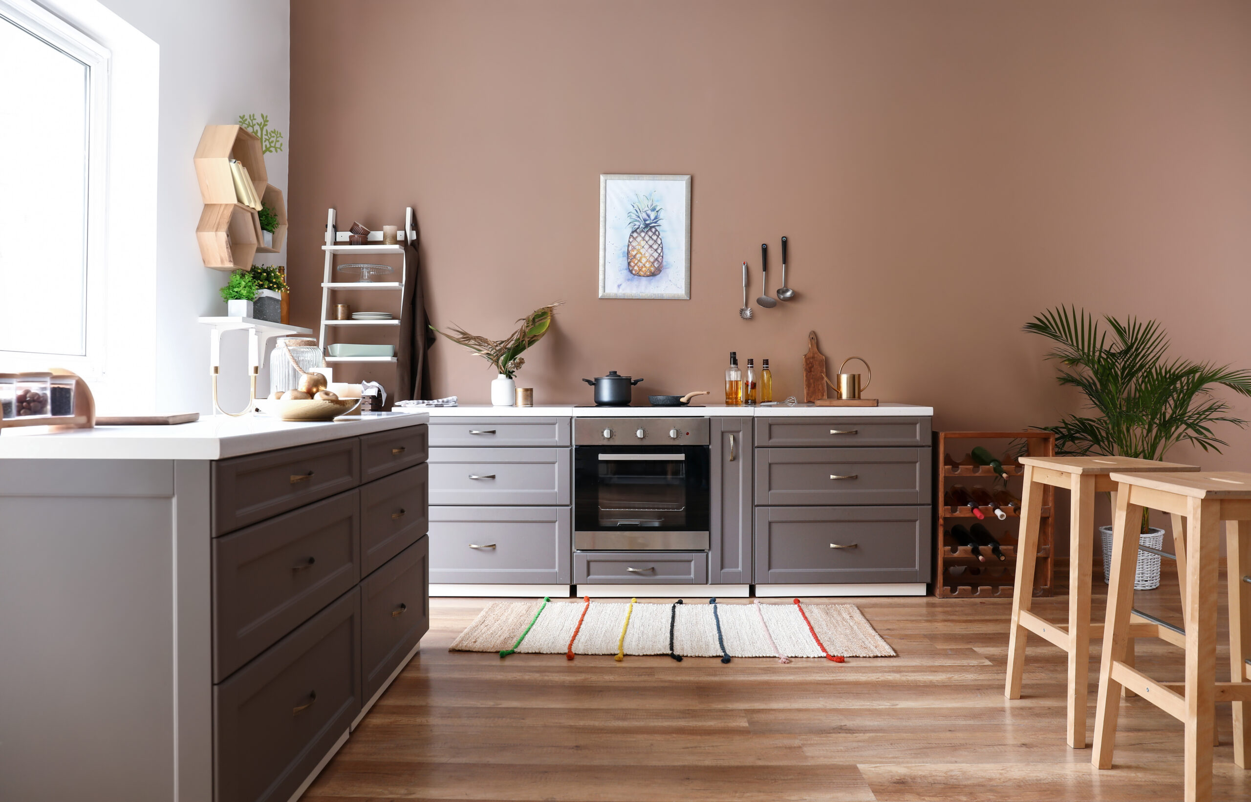 Wall color refresh with grey cabinets