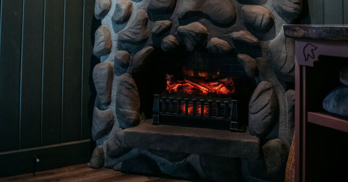 stunning stone fireplace