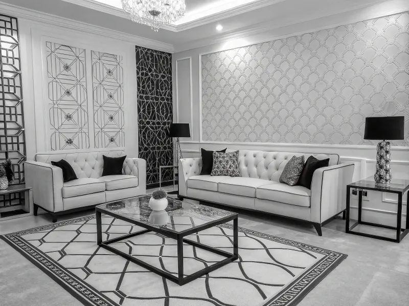 Black and White living room