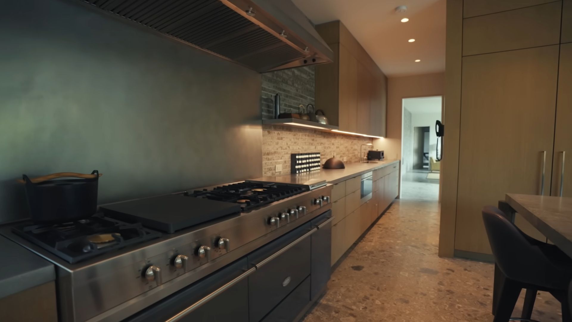 expensive-looking kitchen in brown