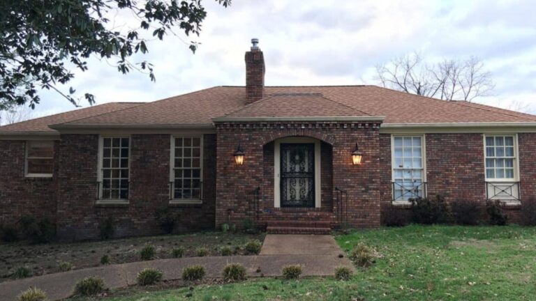 exterior of a red brick house