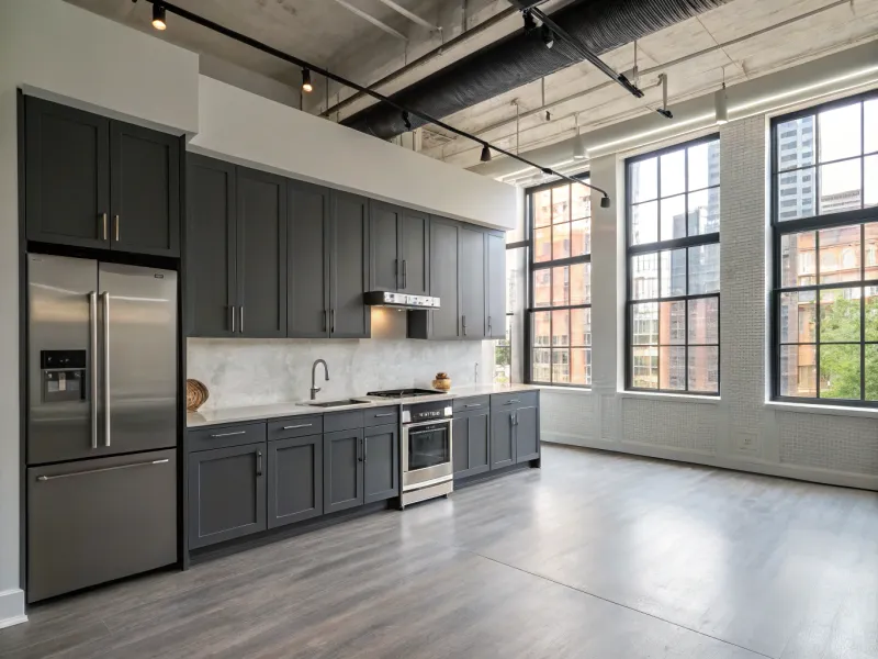 Elegant Charcoal Gray kitchen