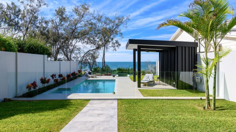 modern home with huge windows