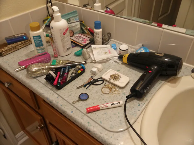 Neglecting Counter Space in the bathroom