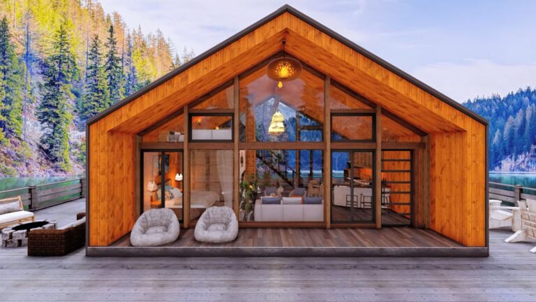 Today, We’re Checking Out A Cabin That Proves Orange is The New Cozy