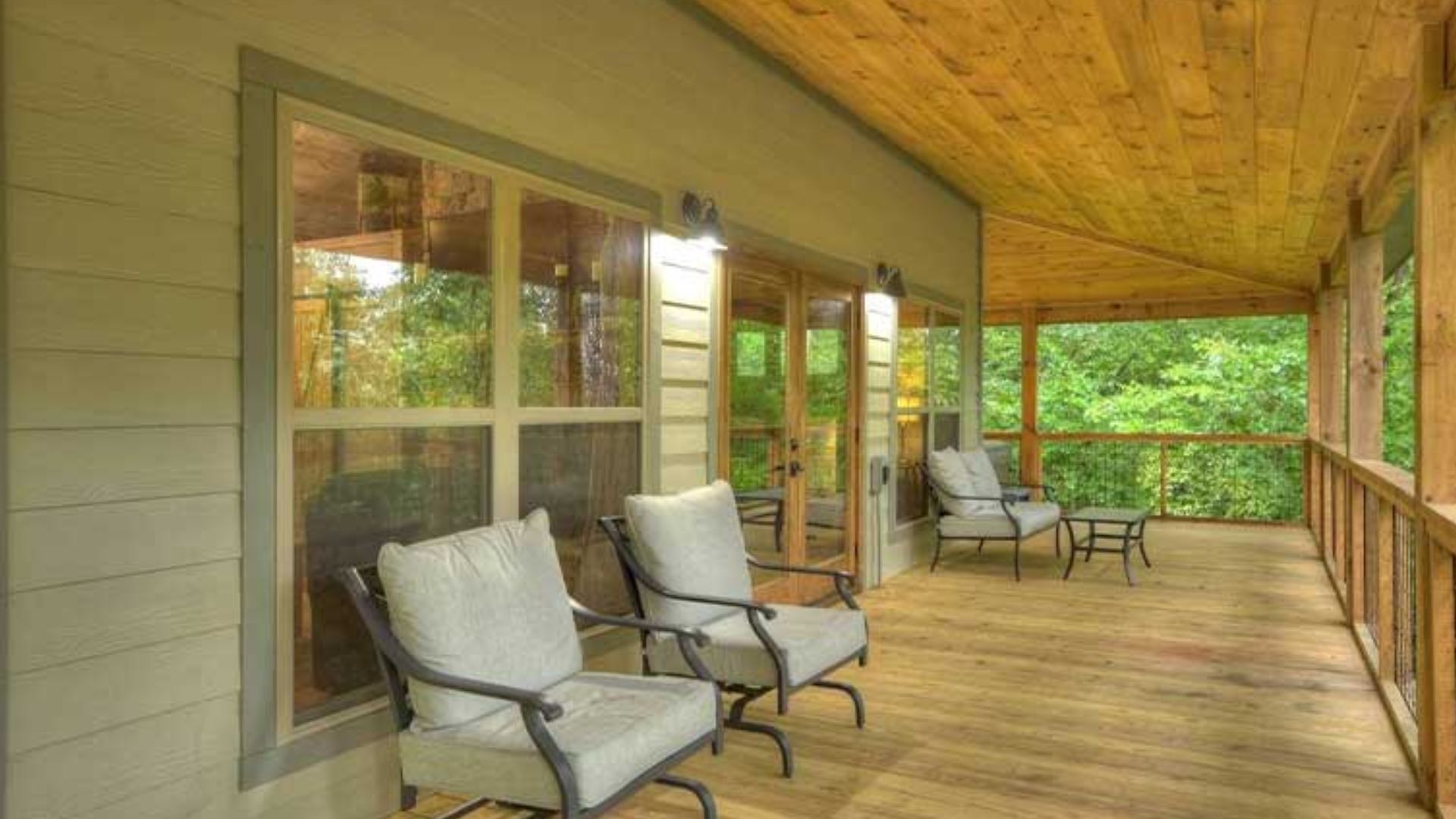 pretty front porch with chairs