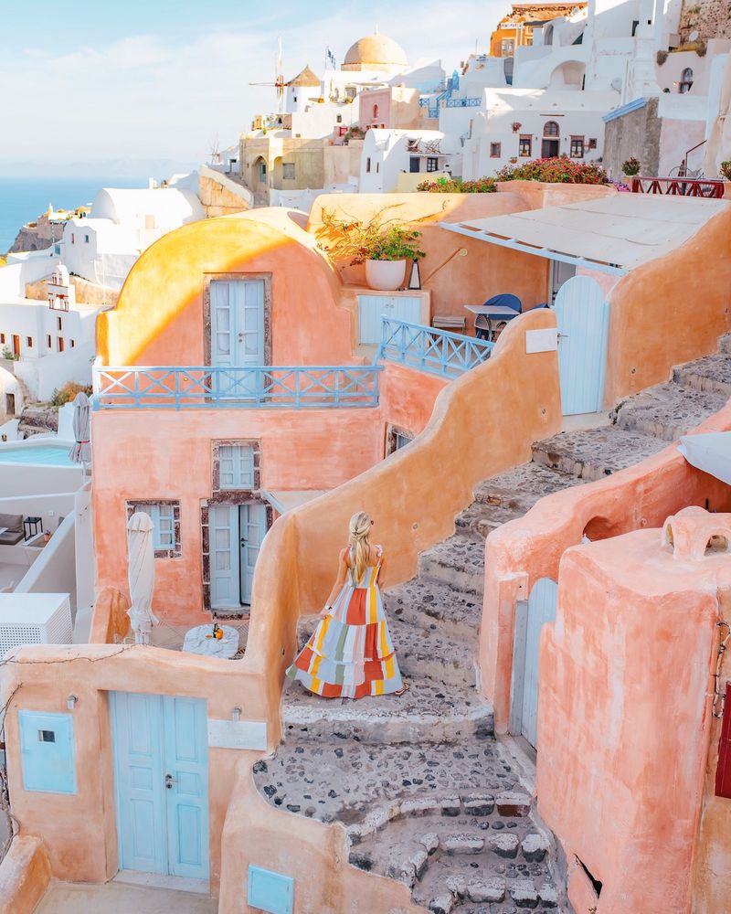 Santorini’s Pastel Domes