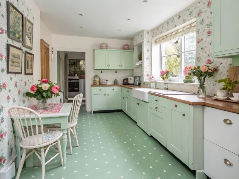 Soft Pastel Green kitchen