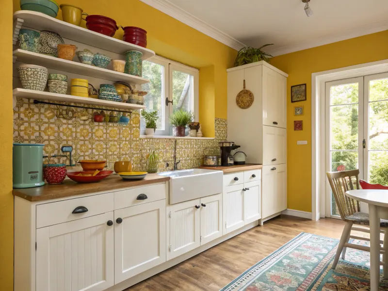 Vibrant Mustard Yellow kitchen