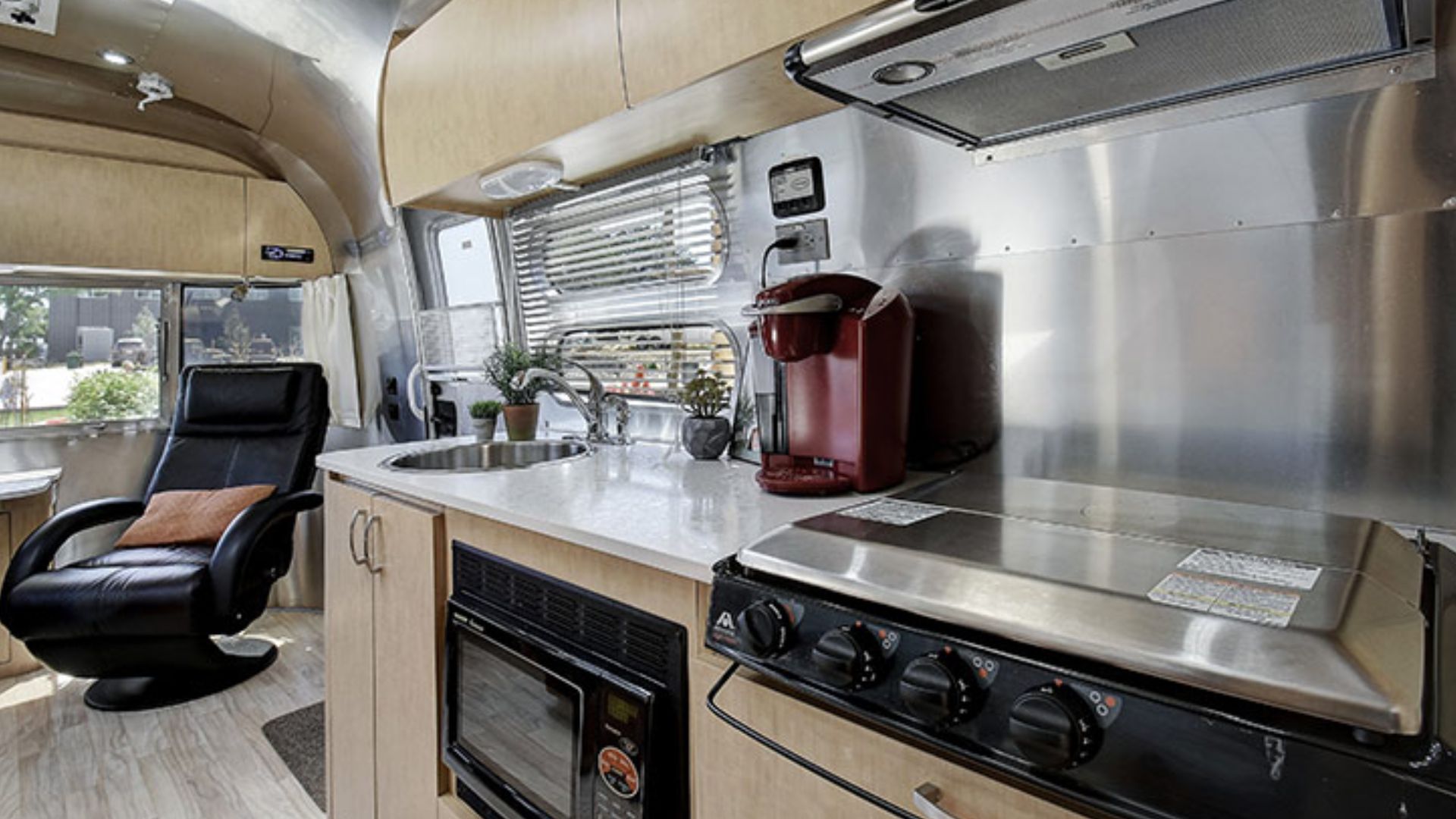 kitchen with a coffee machine