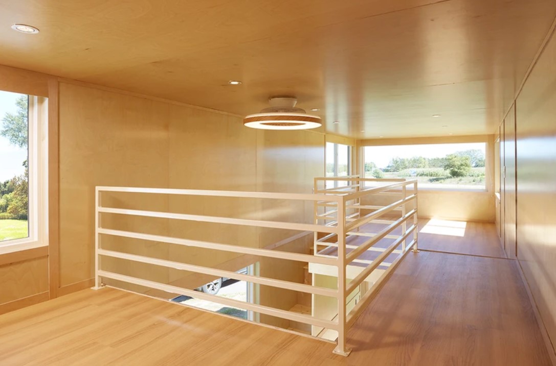 empty loft space with light brown walls