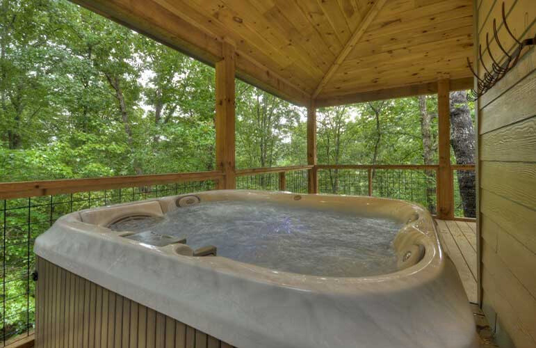 outdoors hot tub