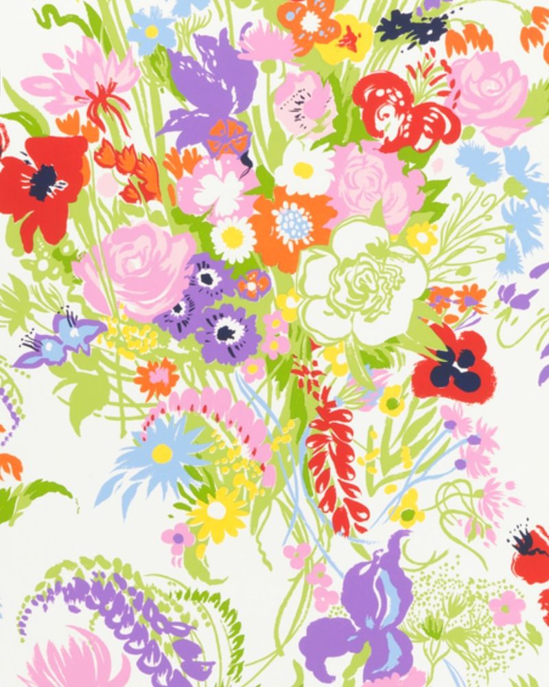 1960s Floral Wallpaper