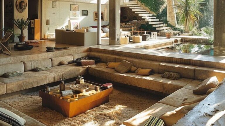 sunken living area