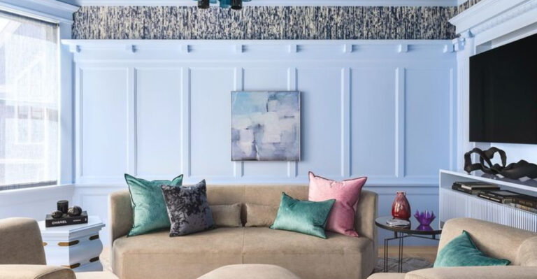powder blue living room