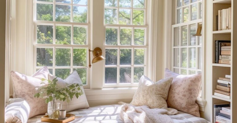 reading nook next to the window