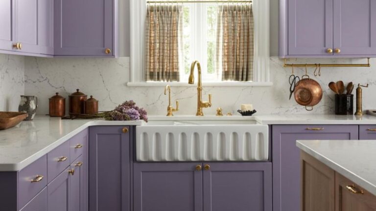 lavender kitchen cabinets