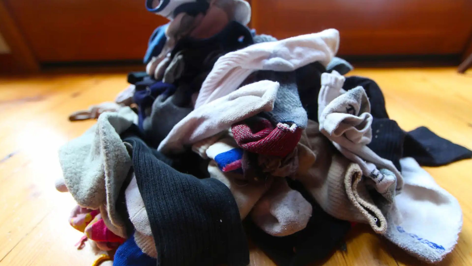a pile of mismatched socks
