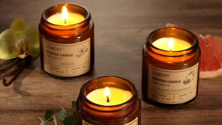 three burning candles
