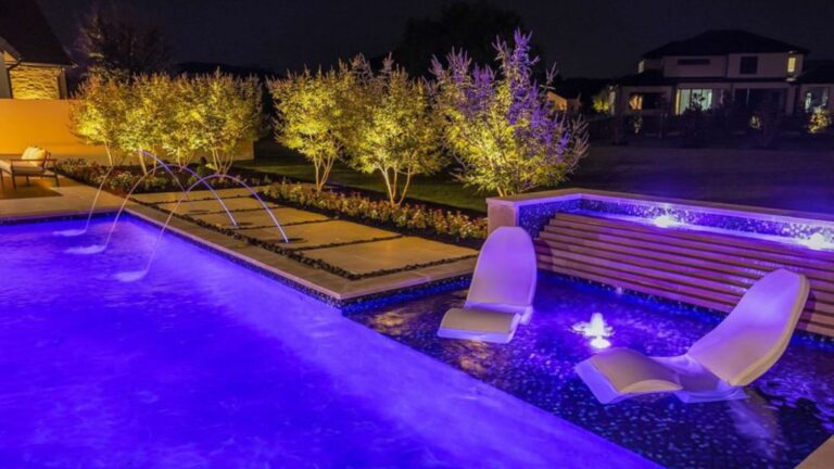pool with led lights