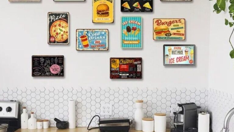 retro tin signs