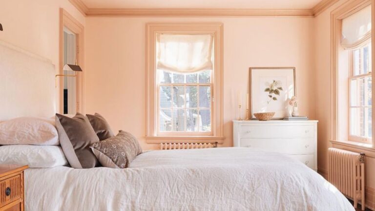 bedroom with light walls