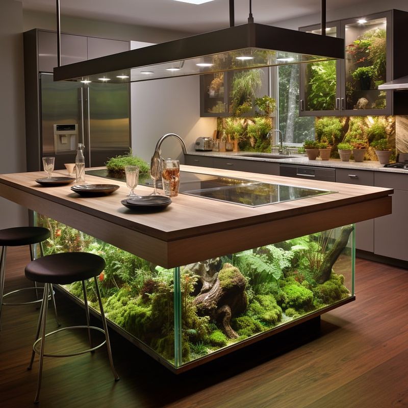 Aquarium Kitchen Island