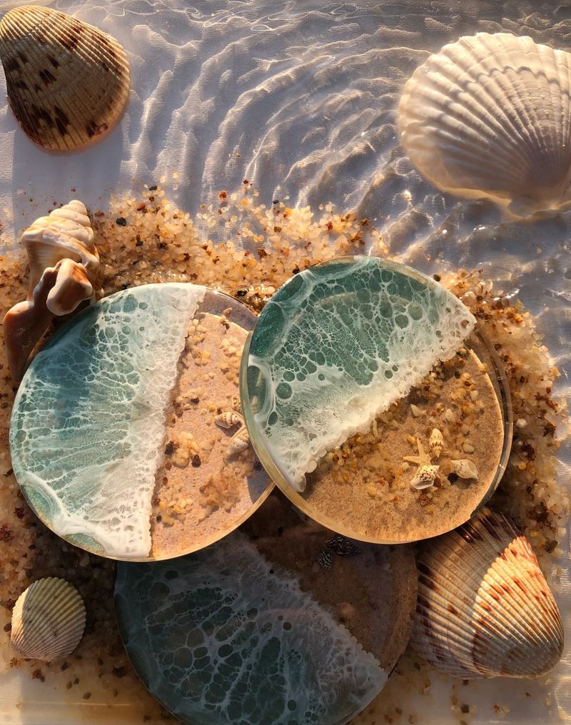 Beach Pebble Coasters