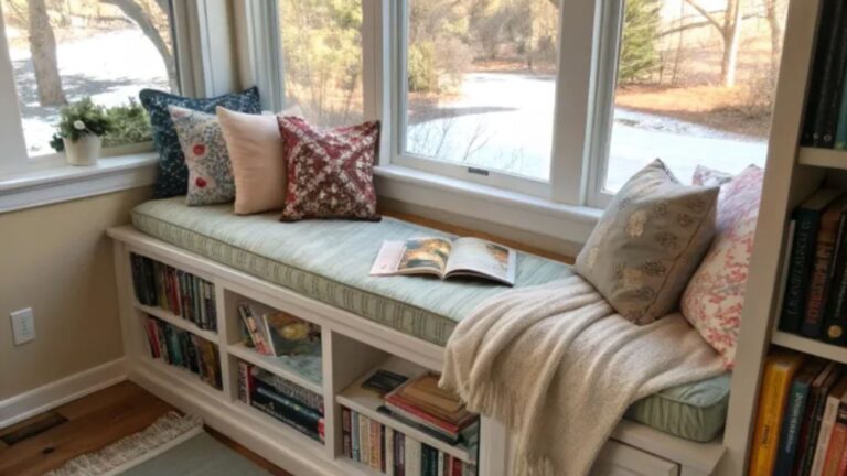window seat with storage below