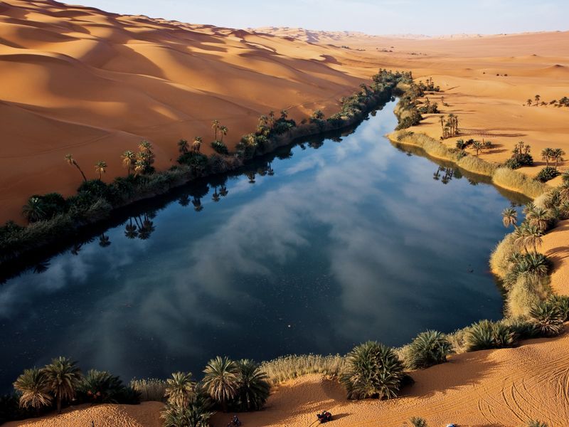 Blue Oasis in the Sahara