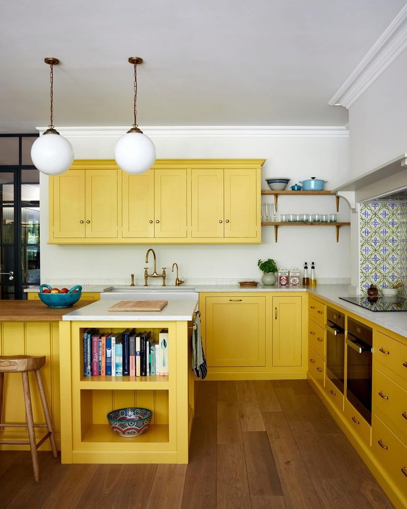 Bright Yellow Cabinets