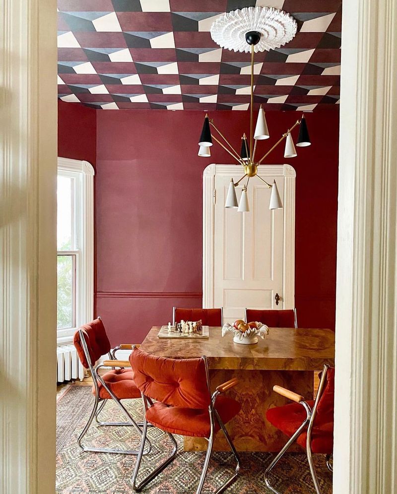 Burgundy Ceiling