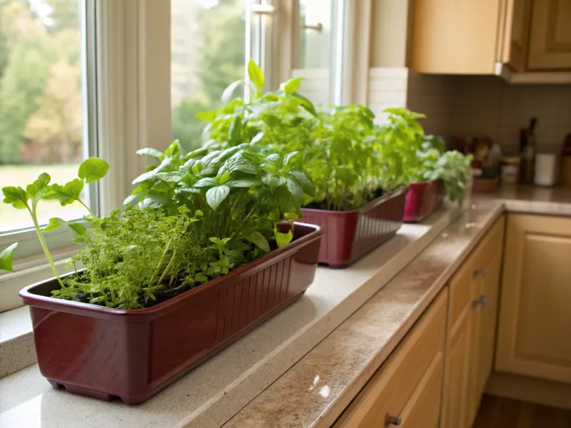 Burgundy Indoor Herb Garden