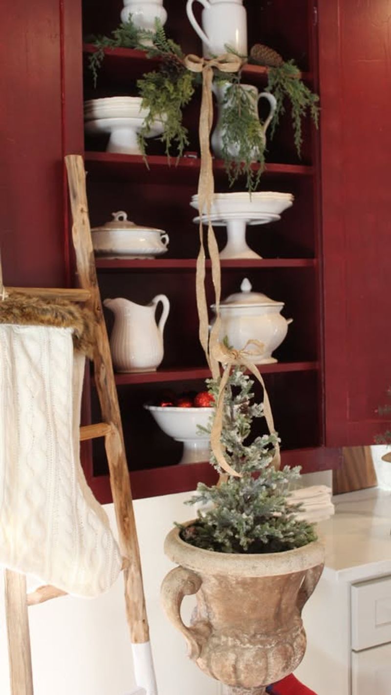 Burgundy Open Shelving