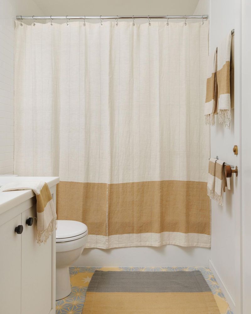 Burlap Shower Curtain