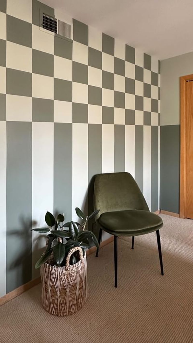 Checkerboard Accent Wall