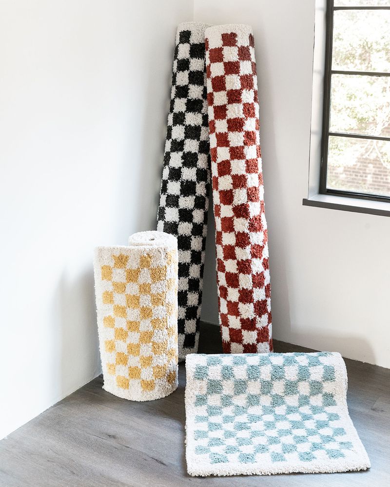 Checkerboard Entryway Rug