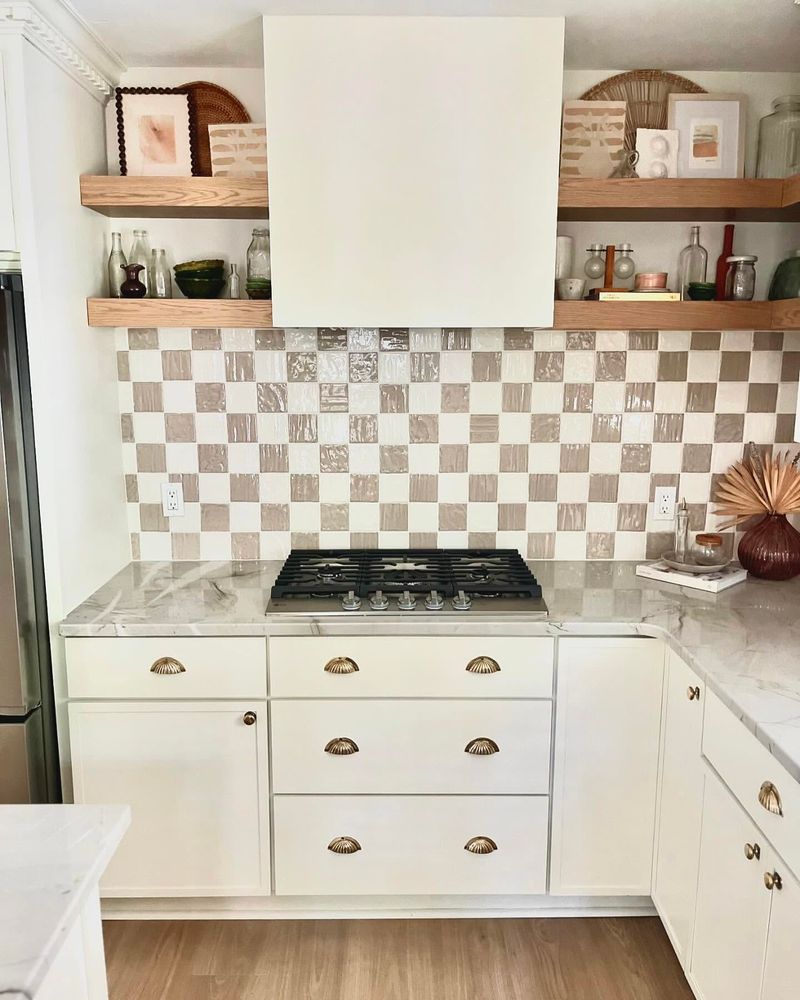 Checkered Kitchen Backsplash