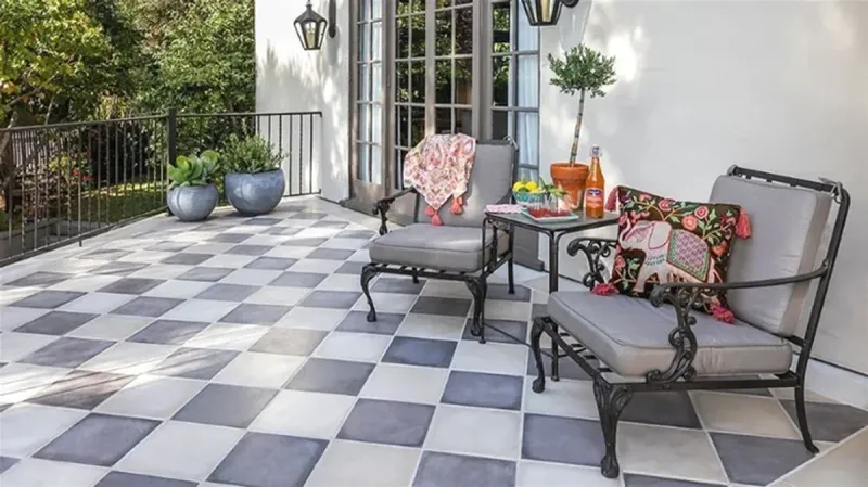 Checkered Outdoor Patio