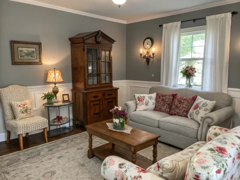 Classic Country Elegance farmhouse living room