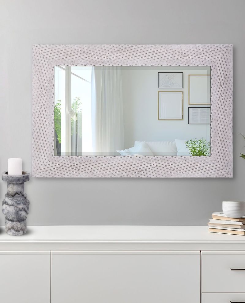 Classic White Framed Mirror