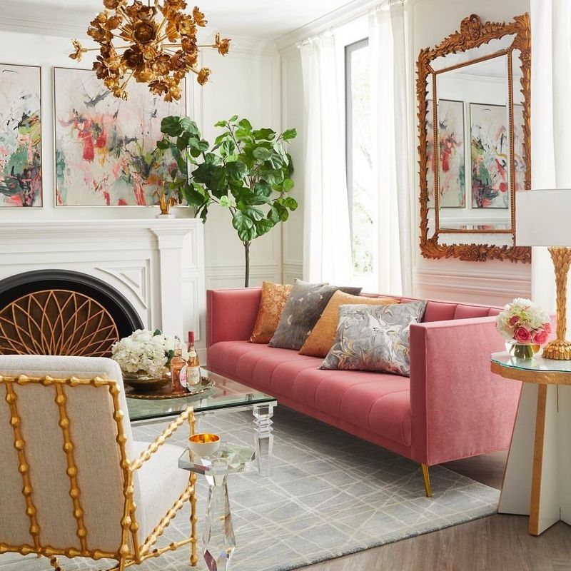 Contemporary Pink Sofa