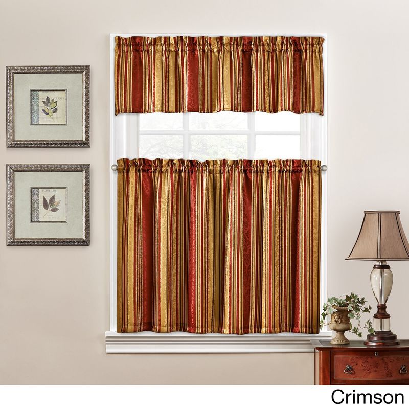 Crimson Kitchen Curtains