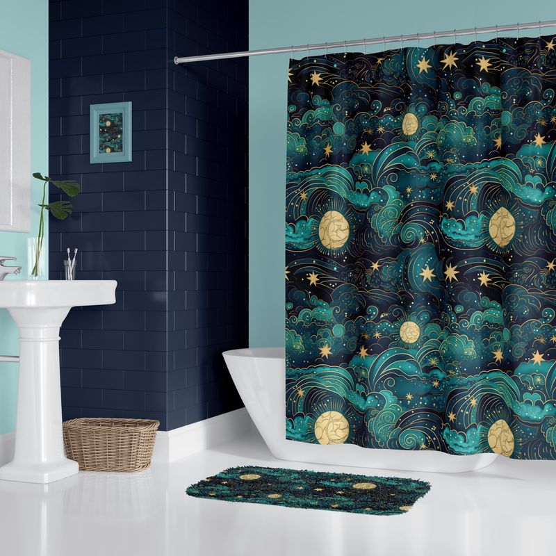 Dark Shower Curtains