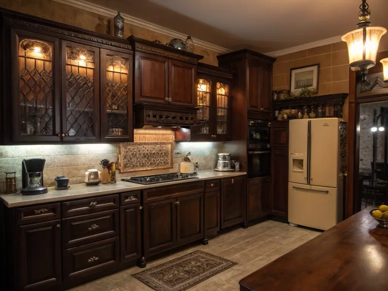 Dark Wood Kitchens