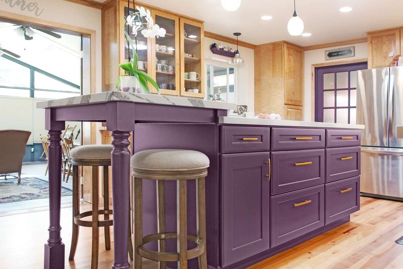 Eggplant Kitchen Island